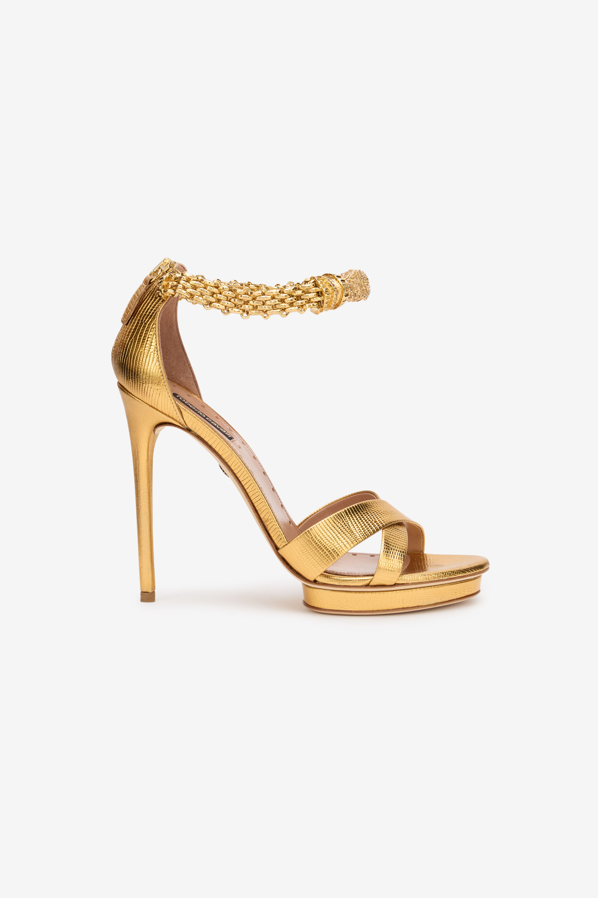 RC Roar Sandalen aus goldfarbenem Leder GOLD SKS132-PZS14