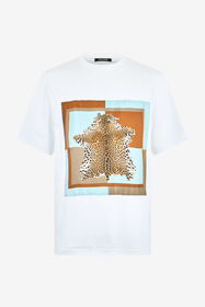 RC T-shirt en coton à imprimé léopard WHITE WNT61H-JD060