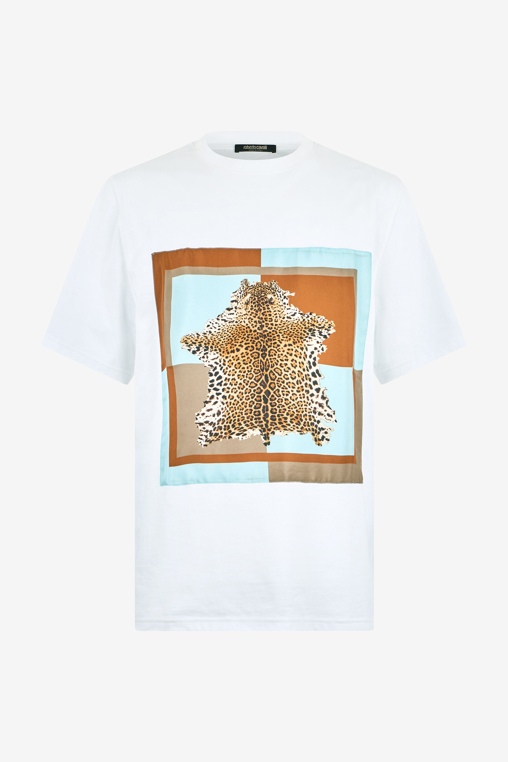 RC Camiseta de algodón con estampado de leopardo WHITE WNT61H-JD060