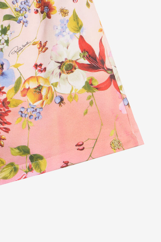JU Shorts mit Miami-Flowers-Print GREEN/FUXIA WJT21M-5OR64