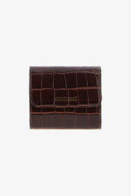 RC Porte-Cartes En Cuir Effet Croco Marron Marron foncé TKA004-PZ975