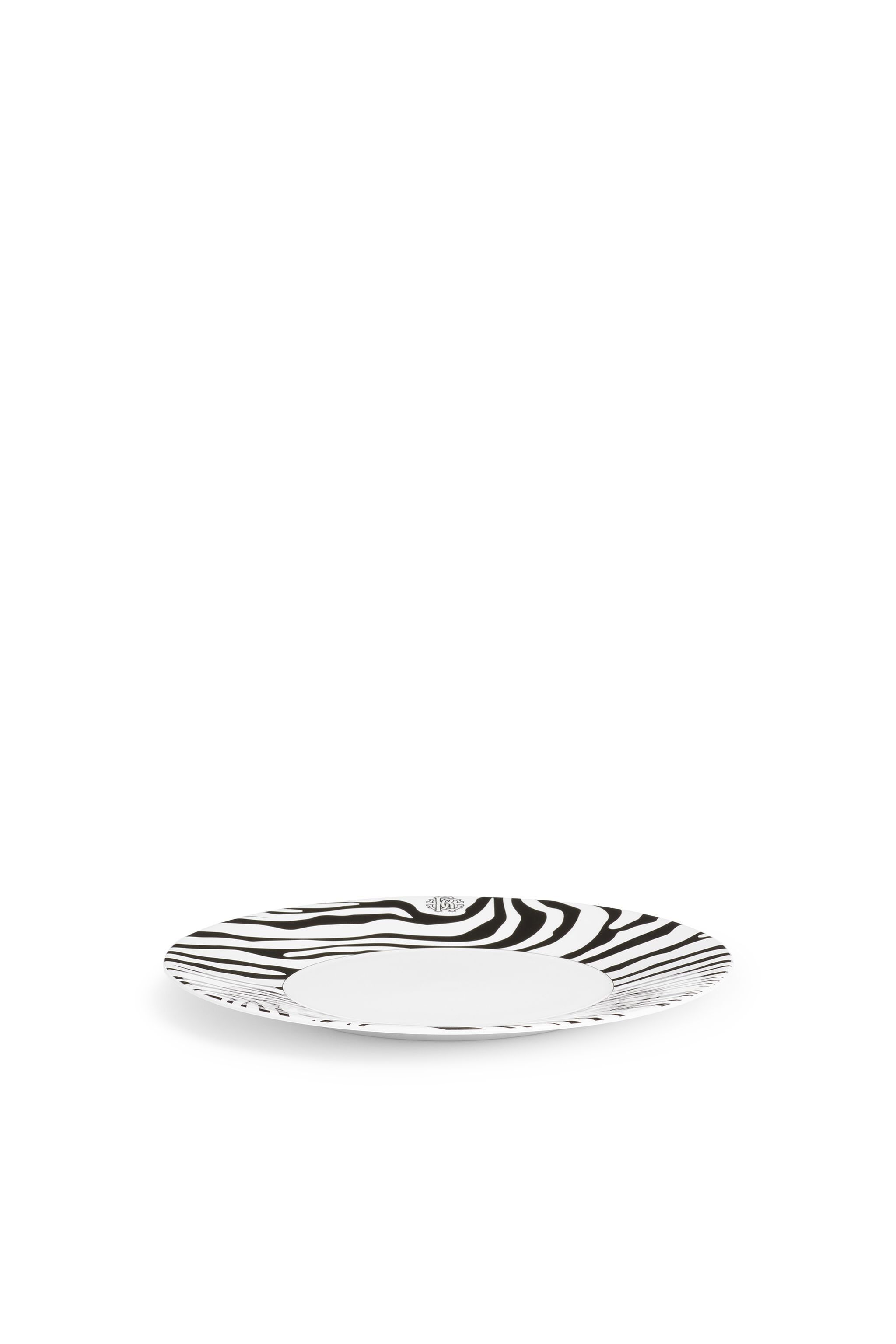 HO Set von 6 Zebra Flachtellern Schwarz/Weiß IALBAA-CCR02