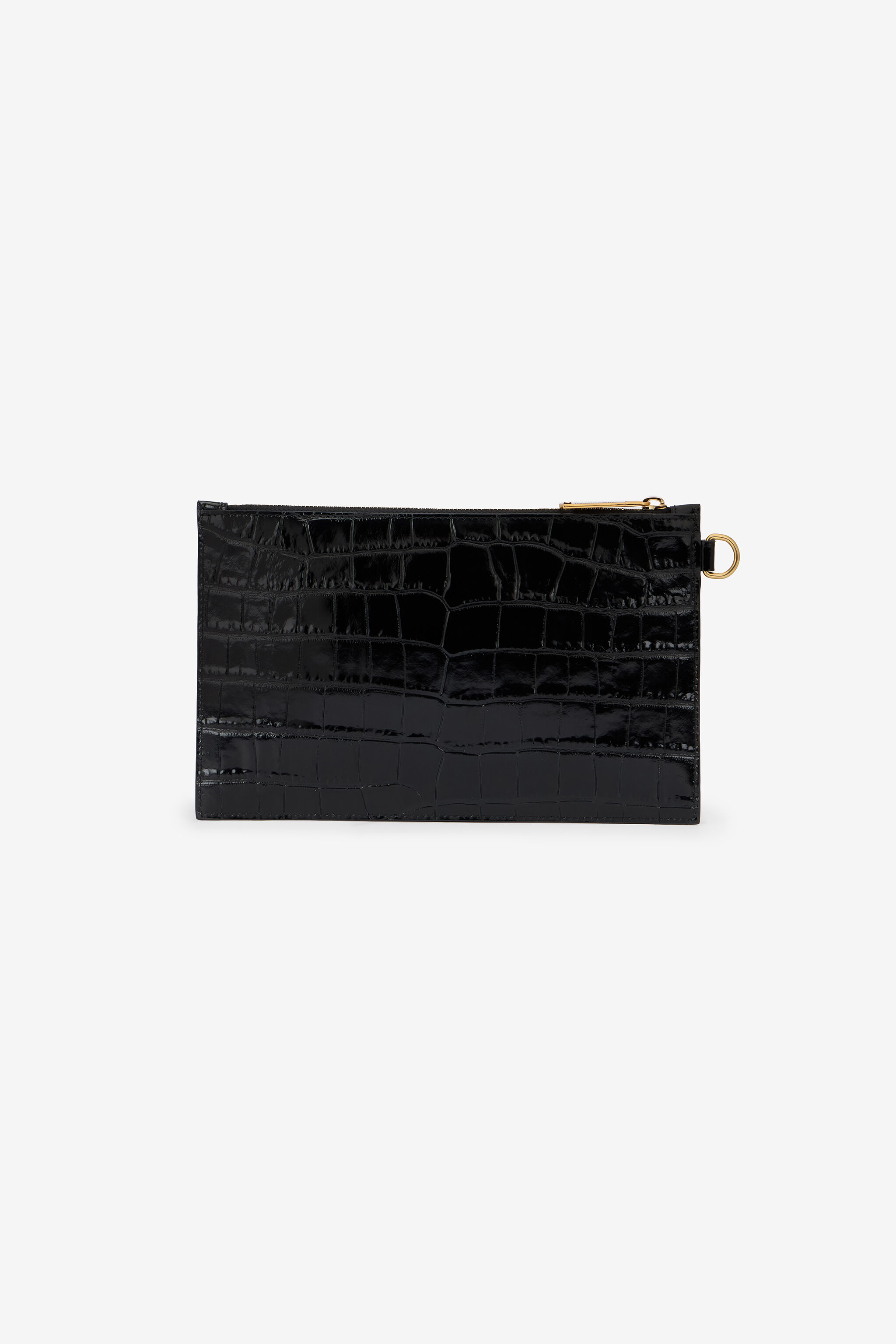 RC Pochette de piel con estampado de cocodrilo BLACK WKA008-PZ975