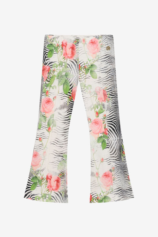 JU Hose mit Zebra Rose-Print MULTICOLOR ZEBRA ROS UJT23B-JFO47