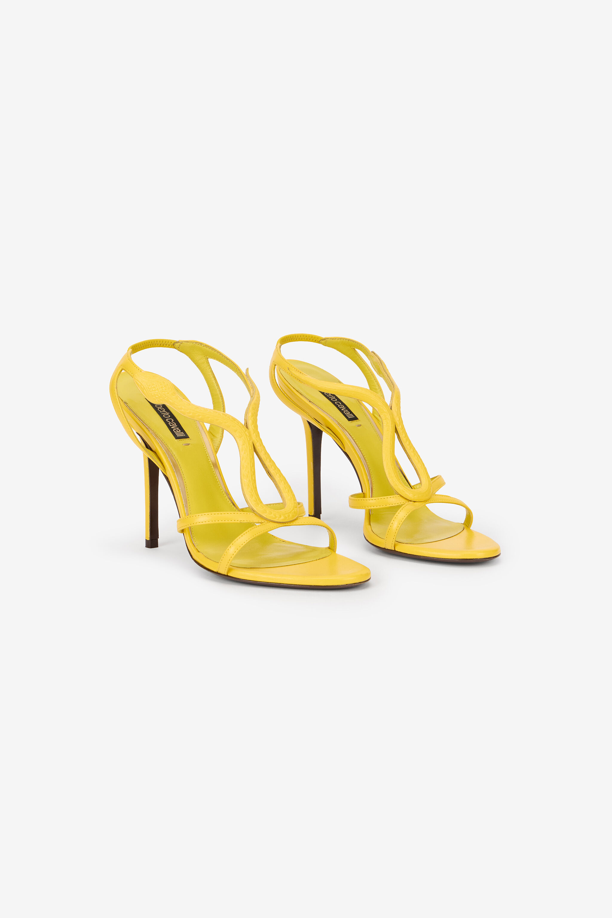 RC Ledersandalen mit Schlangenmotiv YELLOW WQS012-PZ319