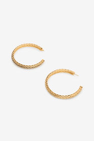 RC Créoles en or vieilli à motifs d’écailles OLD GOLD WWG017-AM001