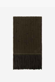 RC Ribbed-Knit Wool Scarf Dark green RRM654-MQ001