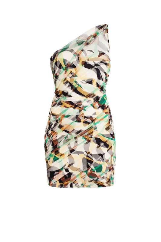 RC Tüll-Kleid mit Macro Tiger Twiga Print Weiß IWT104-6HR38