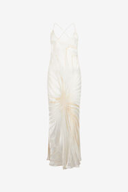 RC Slipkleid Mit Ray Devoré Muster WHITE XKT102-FXI15