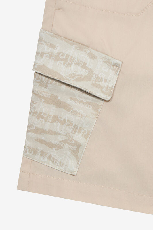 JU Bermudas de algodón con bolsillos BEIGE UJT25D-CH004