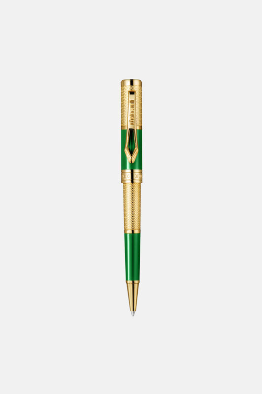 RC Bolígrafo Chevron Roberto Cavalli, Color Dorado y Laca Verde GOLD VALG07-IG269