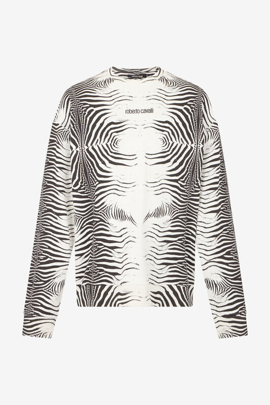 RC Sweatshirt Mit Zebra-Print WHITE/BLACK ZEBRA SOT66I-CF050