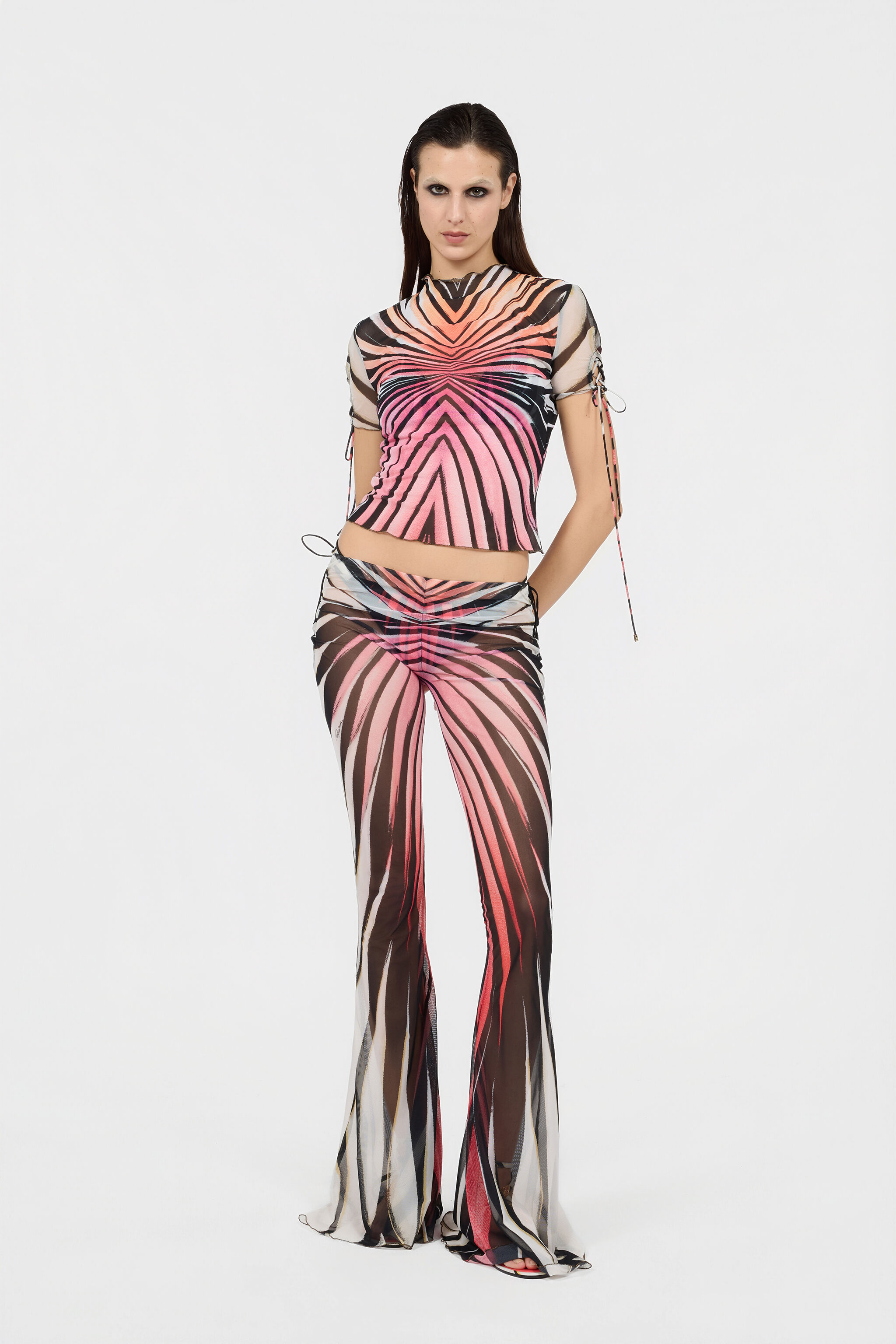 RC Ray Of Paradise Print Trousers CORAL XKT204-6HM33
