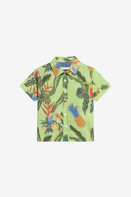 JU Tropicana Print Shirt With Monogram RC LIME GREEN WJT703-7MR12