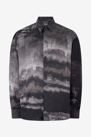 RC Used-Effect Gradient Silk Shirt Black VNT714-SZP69
