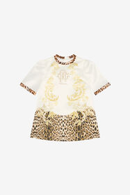 JU Printed silk T-shirt MILKY WHITE VJT111-RDJ02
