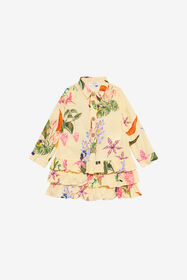 JU Floral cotton dress YELLOW VJT109-7MP32