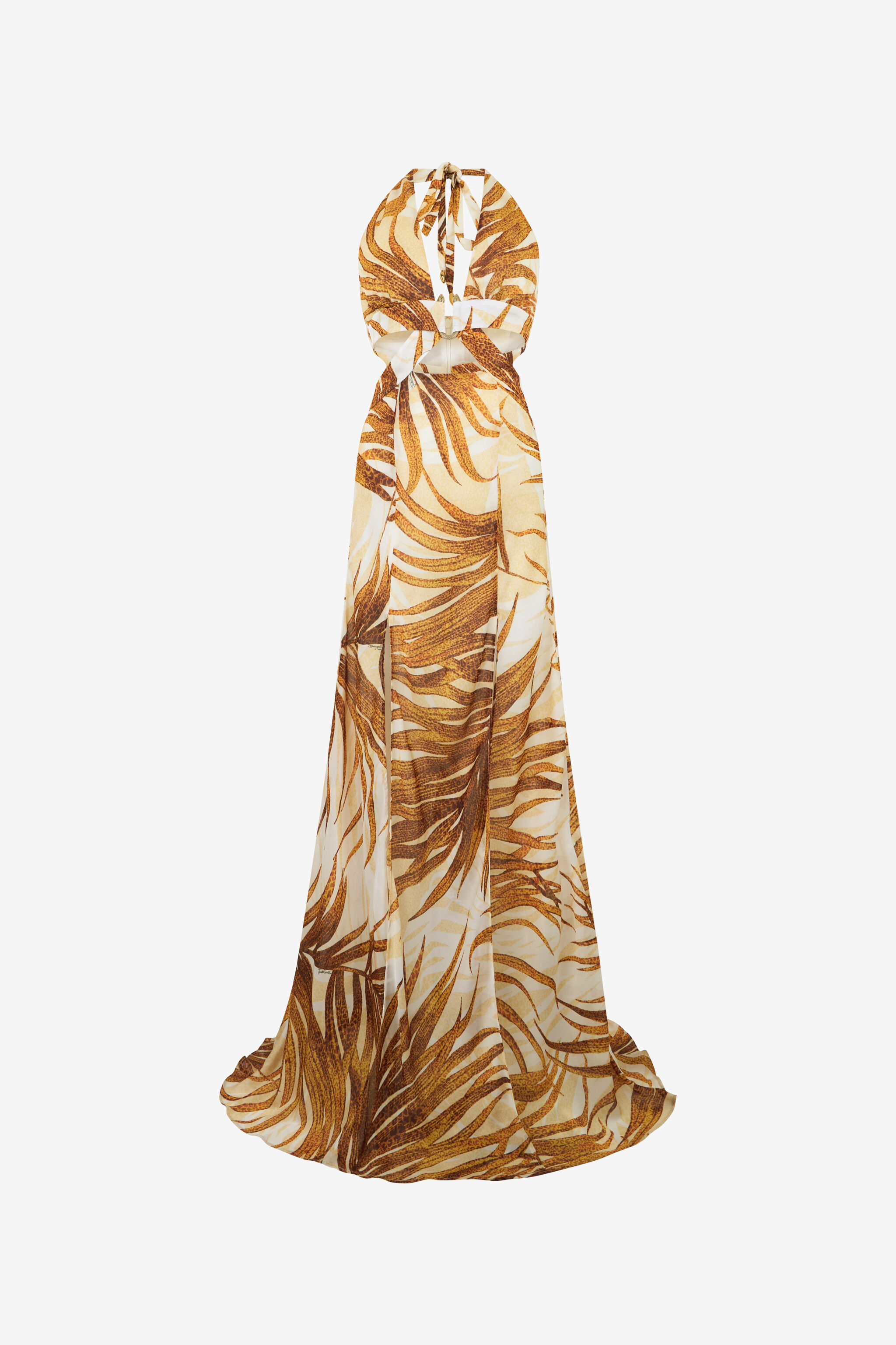 JC Maxikleid mit Golden Palm-Print DAFFODIL WFT305-WF703