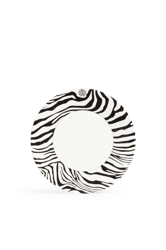 HO Set von 6 Zebra Flachtellern Schwarz/Weiß IALBAA-CCR02