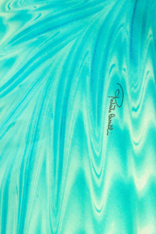 RC Asymmetrisches Kleid mit Optical-Glass-Print Hellgrün UKT114-RYN47