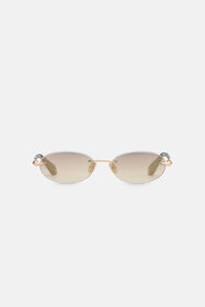 RC Oval rimless sunglasses SHINY ROSE GOLD VALD06-ID244