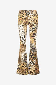 RC Pants With Jaguar Skin Print Brown UKJ205-DAG34