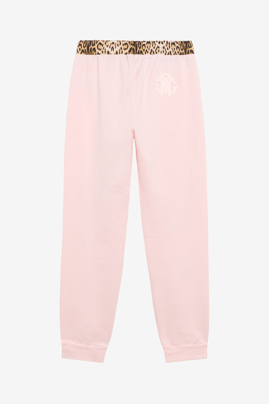 JU Pantalones De Chándal Rosas Con Cintura De Leopardo BABY PINK TJT24O-CF050