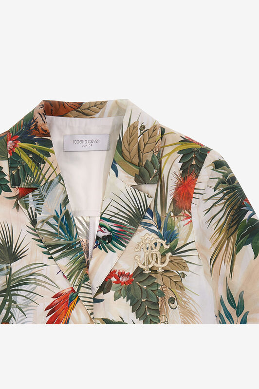 JU Chaqueta con estampado de jungla Verde SJT403-RN012