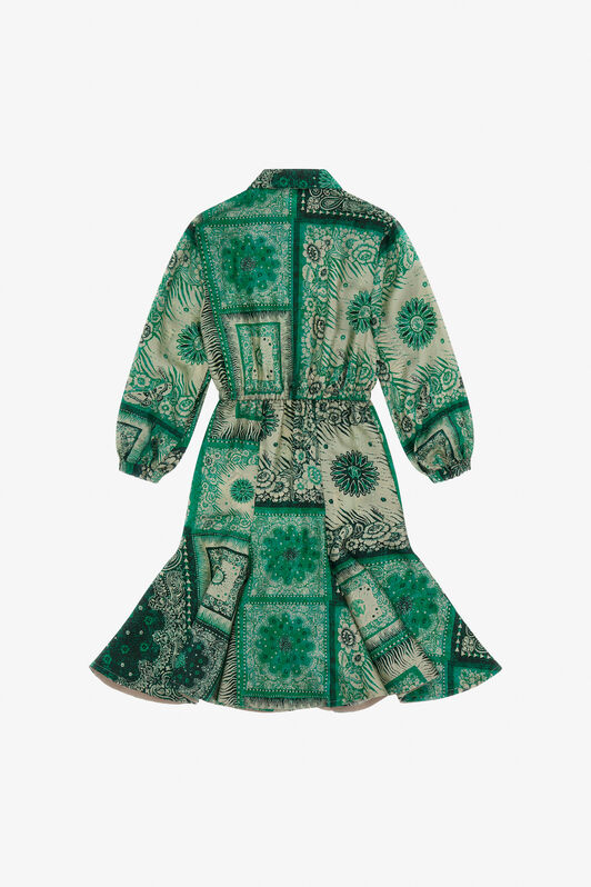 JU Vestido con Estampado de Bandana Verde TJT10T-4QN16