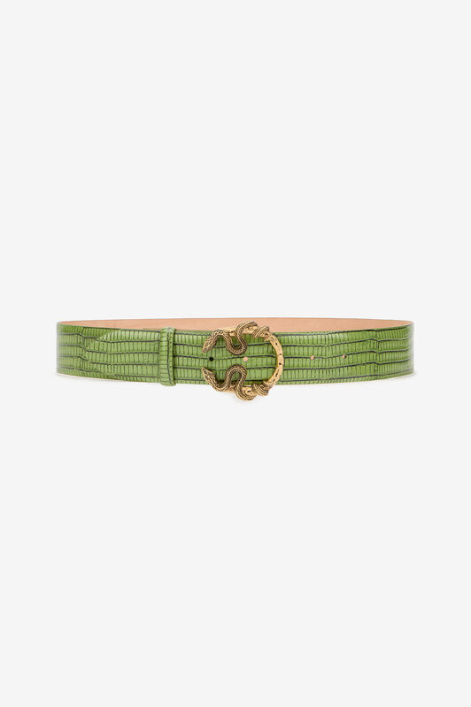 RC Cinturón Verde De Piel Con Hebilla De Serpiente PISTACHIO WKC001-PZ119