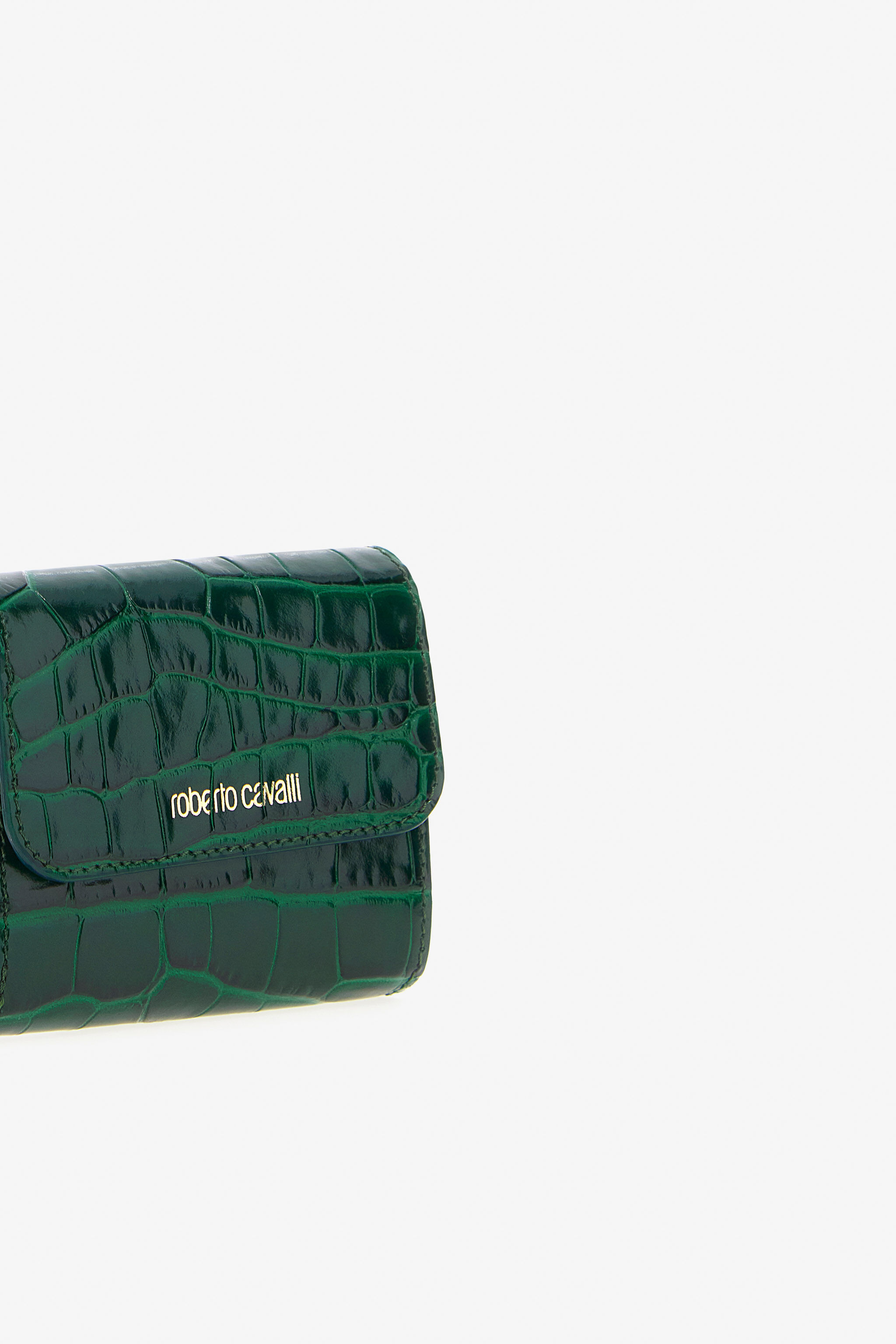 RC Tarjetero Verde De Piel Con Grabado De Cocodrilo Verde oscuro TKA004-PZ975