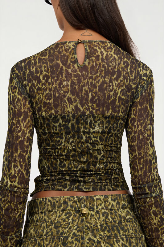 JC T-Shirt mit Leoparden-Print VERDE 185 VFT214-VF337