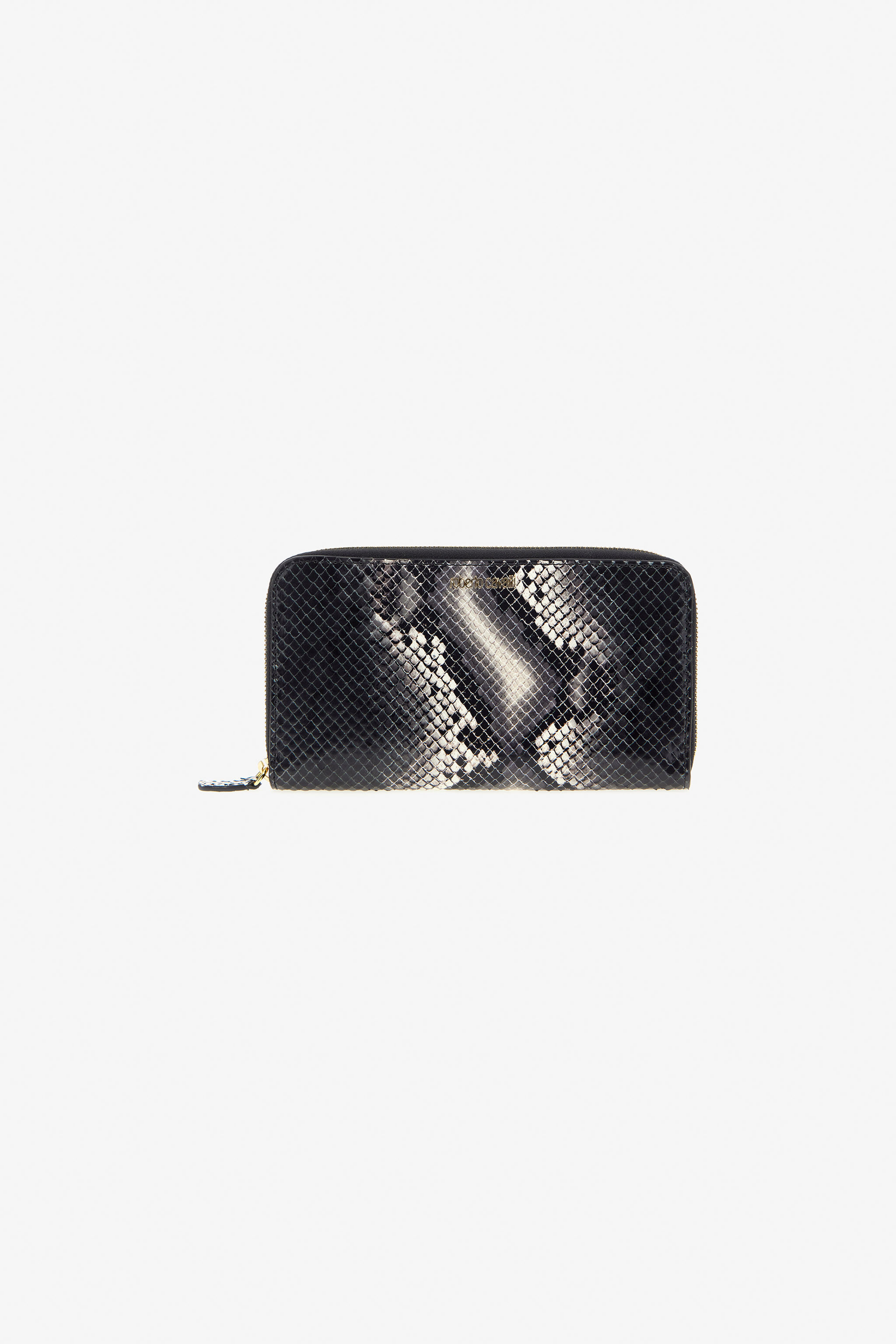 RC Cartera de piel estampada con logotipo Negro TKA006-PZ02S