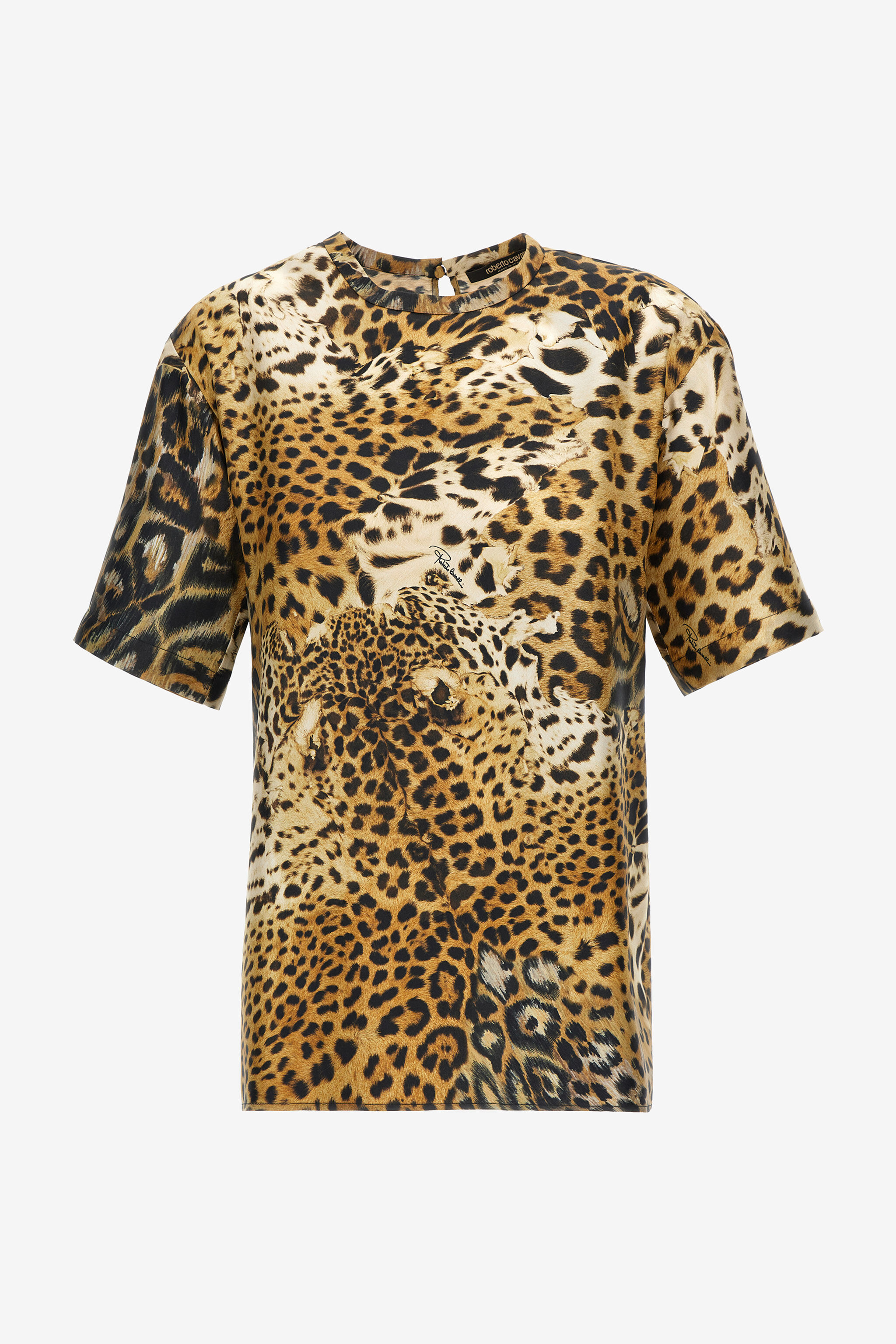 RC T-shirt with Jaguar Skin print Hellbraun SKT644-4QG34