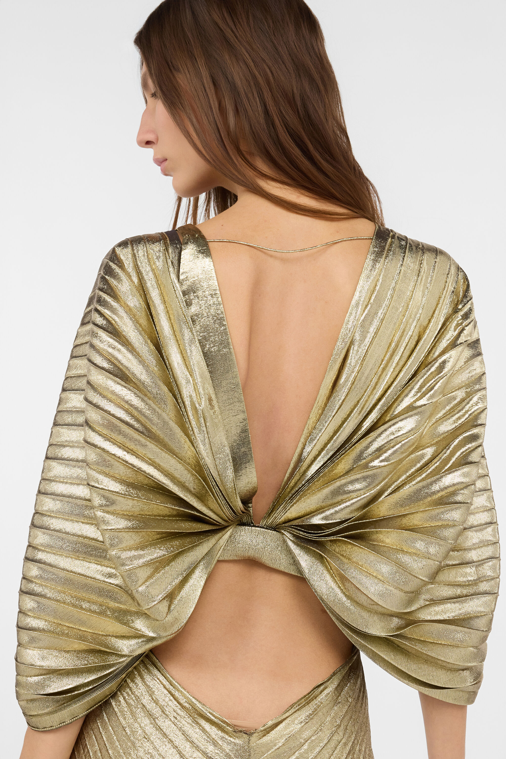 RC Extralanges Goldlamé Kleid GOLD WWT109-GU002