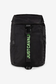 JC Just Cavalli Logo-Print Backpack BLACK Q62346-Q1249