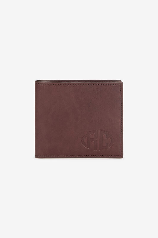 RC Cartera Cuadrada De Dos Pliegues Con Monograma RC Marrón VRA003-PGB00