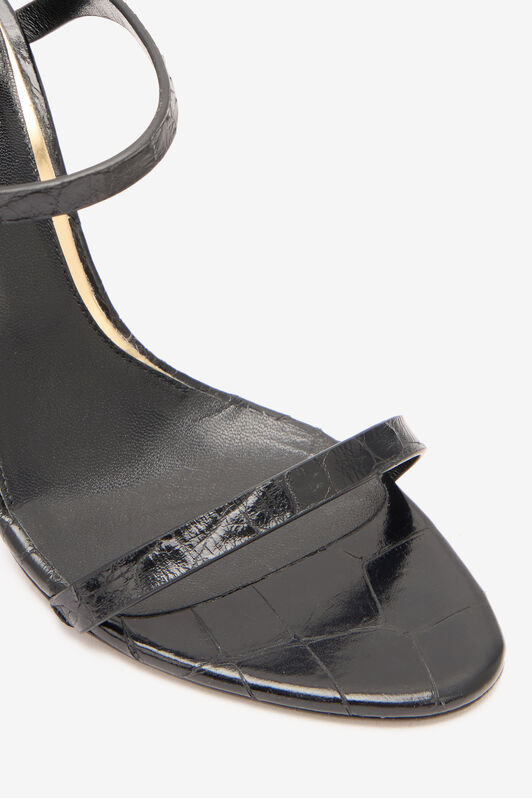 RC Slingbacks Mit Krokoeffekt Schwarz VKS022-PZ579