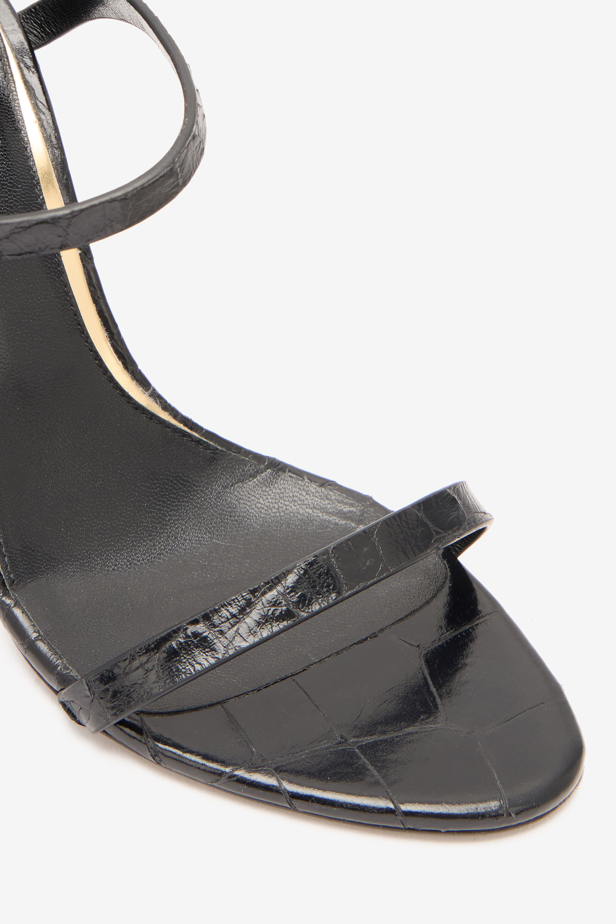 RC Slingbacks Mit Krokoeffekt Schwarz VKS022-PZ579