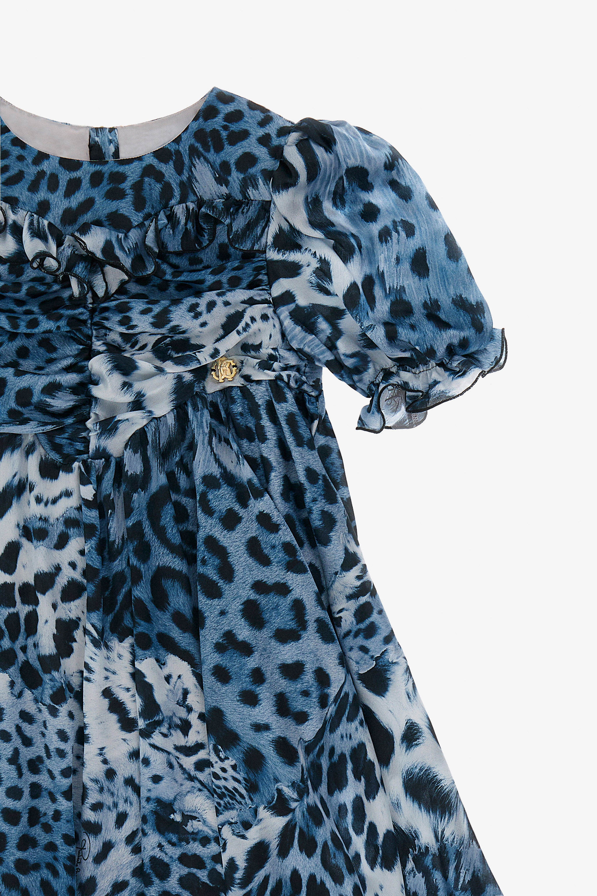 JU Vestido de estampado leopardo JAGUARSKIN BLUE TJT10M-2NM10