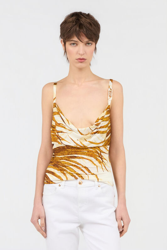 JC Top mit Golden Palm-Print DAFFODIL WFT271-WF669