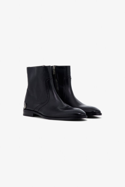 RC Chelsea Boots aus Leder Schwarz TRS010-PZ01A