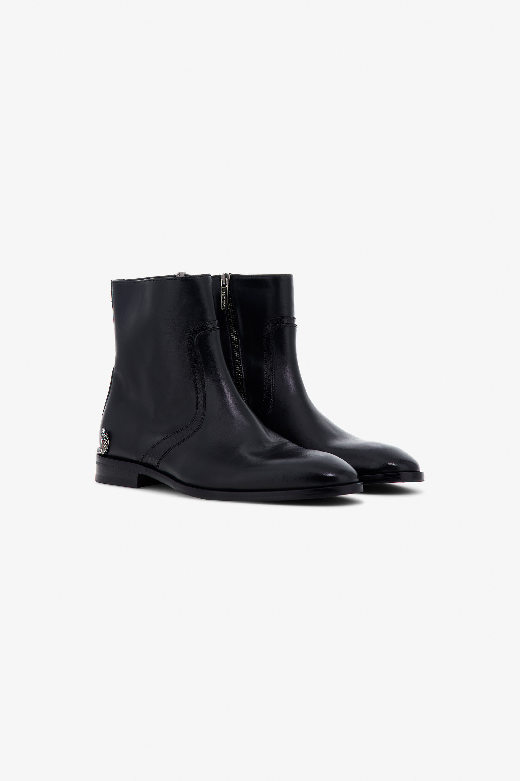 RC Chelsea Boots aus Leder Schwarz TRS010-PZ01A