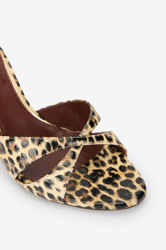 RC Sandaletten aus Leder mit Leopardenprint NATURAL WKS010-PZS02