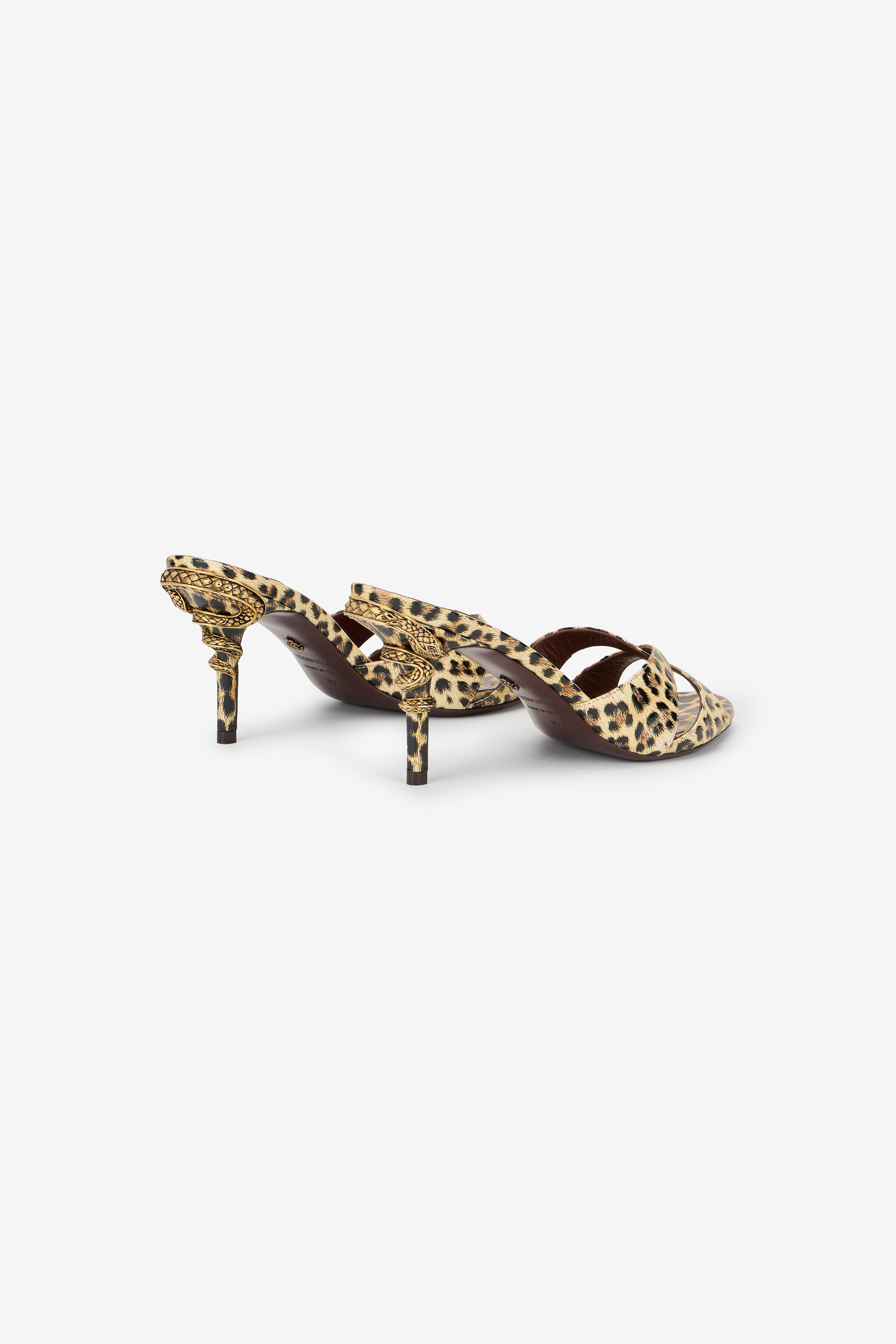 RC Sandaletten aus Leder mit Leopardenprint NATURAL WKS010-PZS02