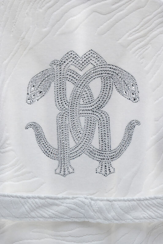 HO Crystal Snakes terry cotton bathrobe. Blanco RALM39-IM039