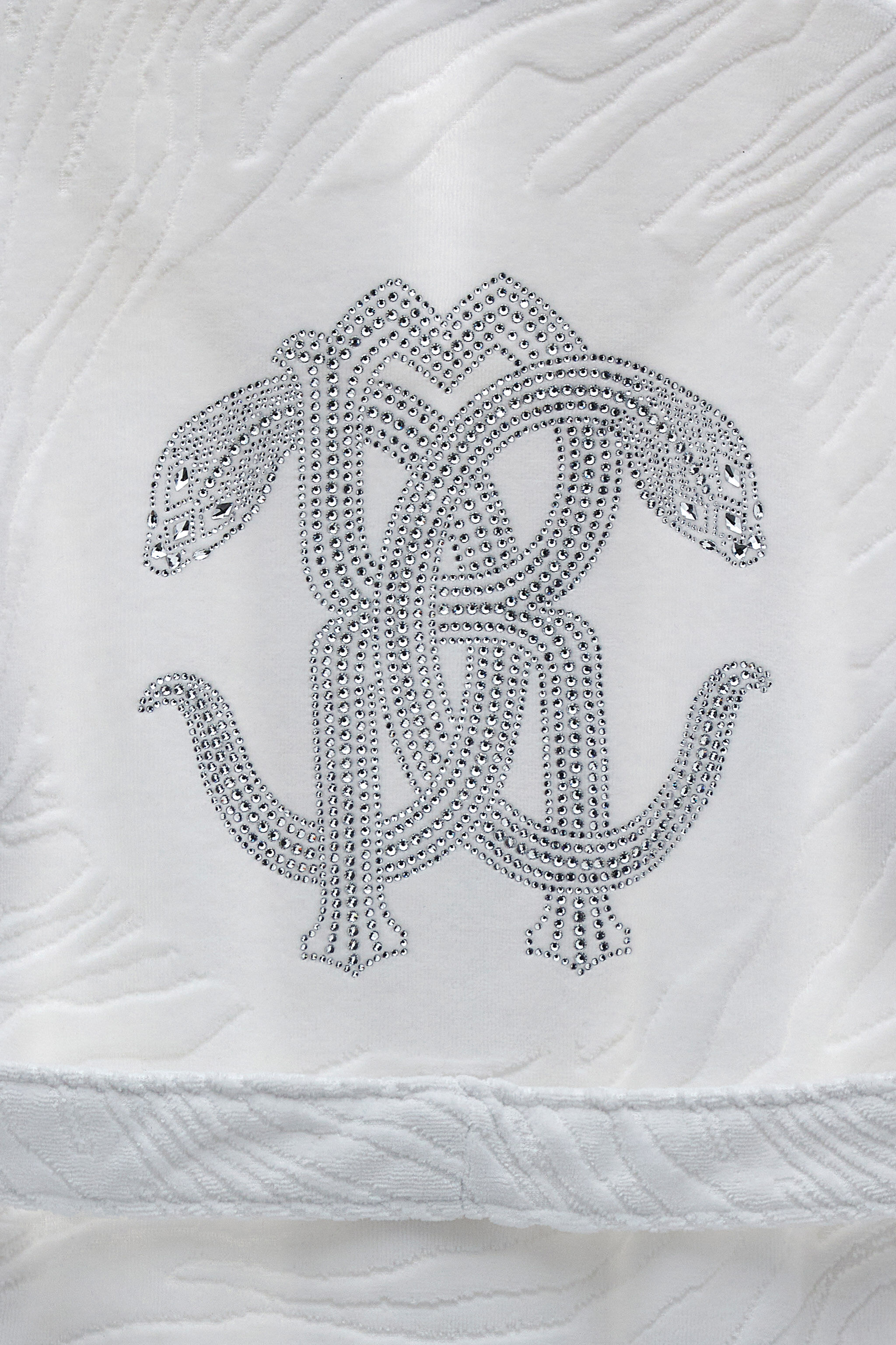 HO Crystal Snakes terry cotton bathrobe. Blanco RALM39-IM039