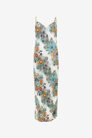 JC Tropical Garden Print Dress TURCHESE CHIRO WFT312-WF710