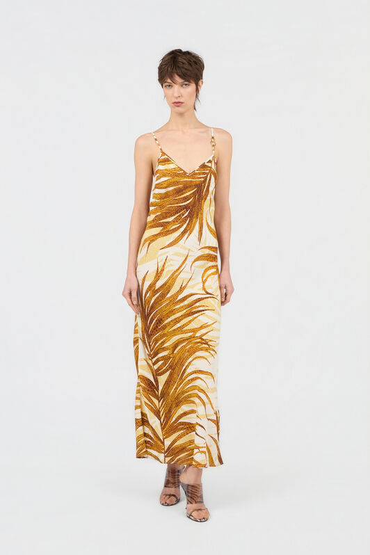 JC Kleid mit Golden Palm-Print DAFFODIL WFT313-WF711