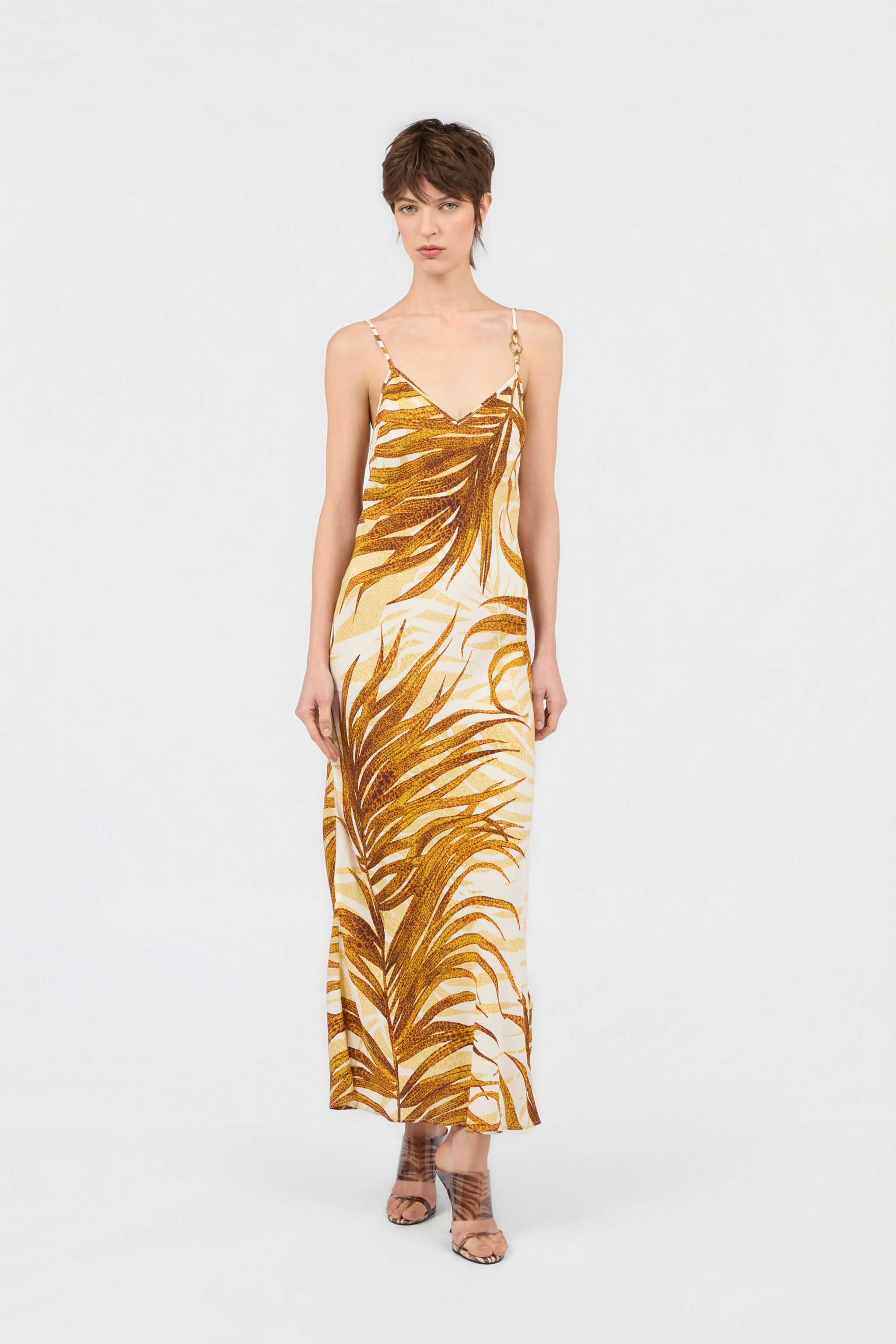 JC Kleid mit Golden Palm-Print DAFFODIL WFT313-WF711